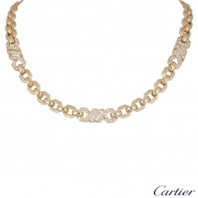Cartier Yellow Gold Diamond Necklace Cartier Yellow Gold Diamond Necklace
